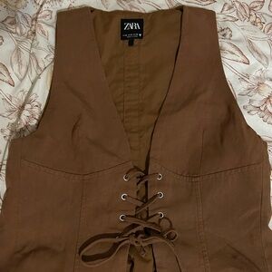 Brown Sleeveless Vest